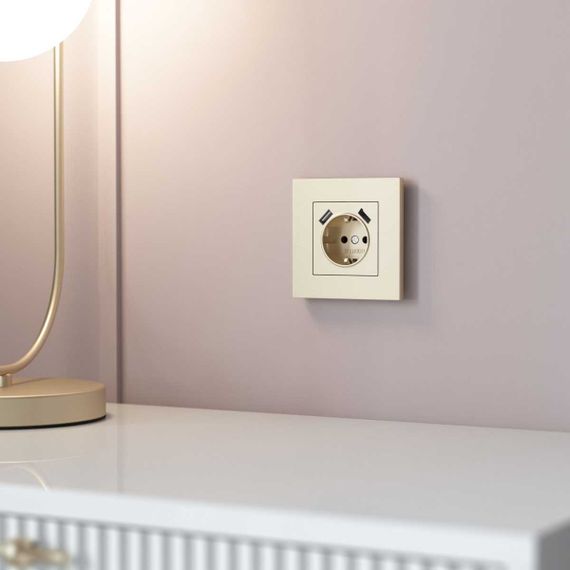 Рамка на 1 пост Slab шампань софт W0012911 a071623