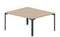 Составной стол на 2 рабочих места 158х136,6х75см (4 громмета)
