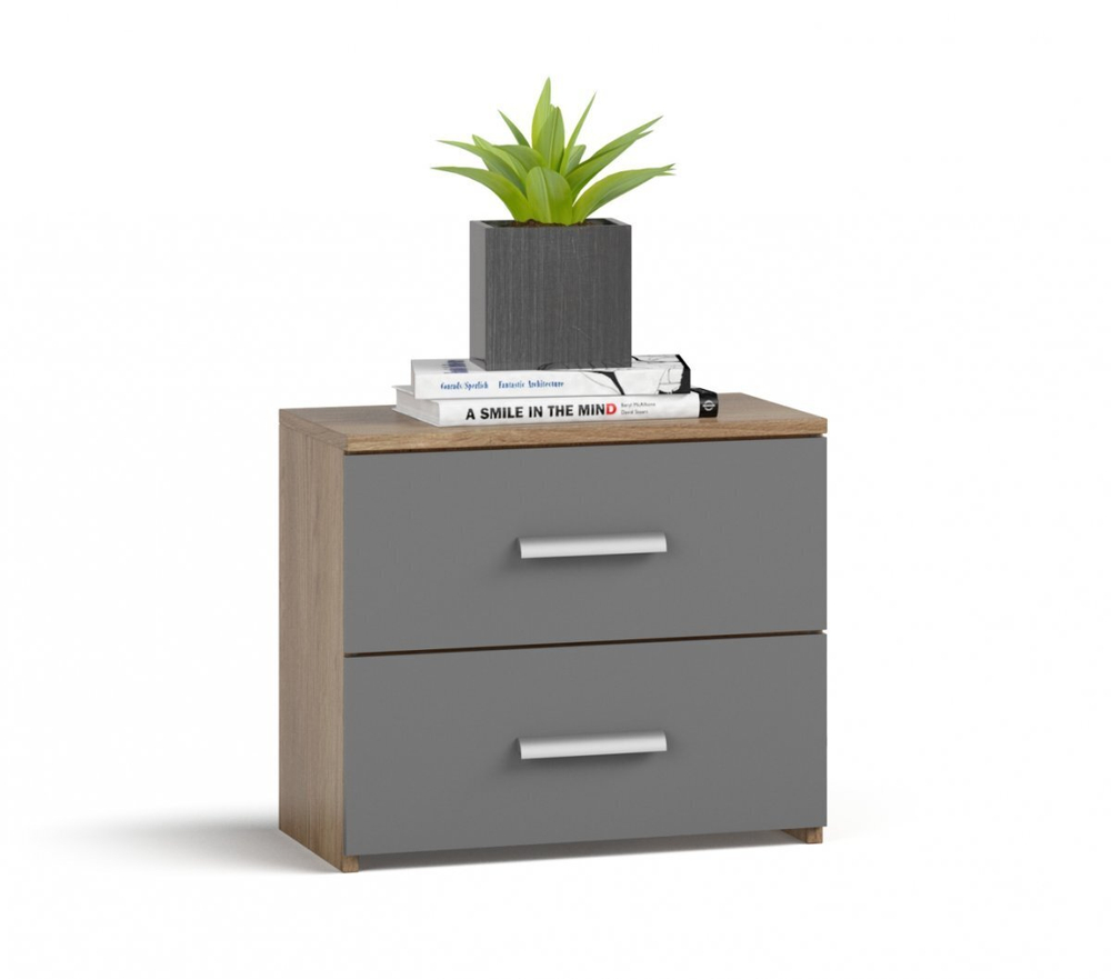 Тумба Люкс  крафт табачный, серый графит (последний экземпляр)
