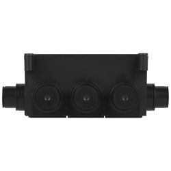 Коробка распаячная ЭРА KRM-118-76-60 черная 118х76х60мм для монолитного строительства 8 входов IP44