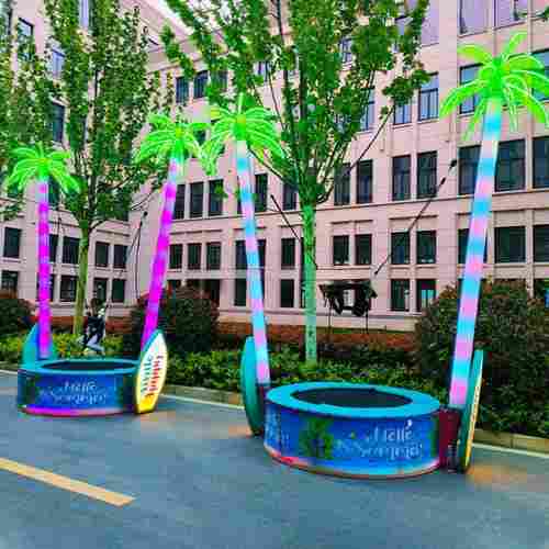 Банджи-батут «Тропический рай», 1-местный, 2×2×4 м