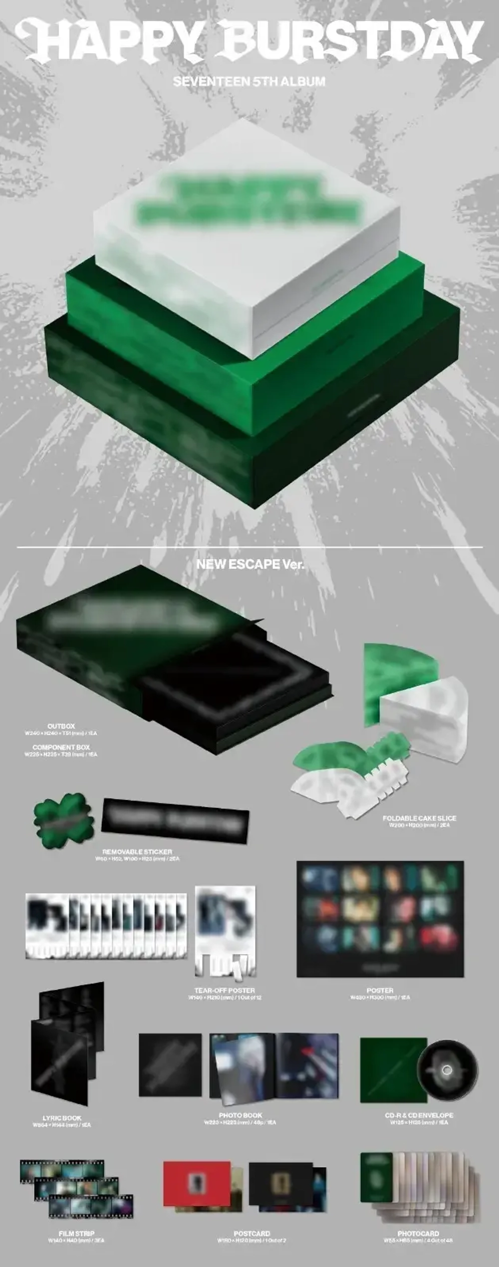 Альбом SEVENTEEN - HAPPY BURSTDAY (New Escape ver.) (с дефектом)