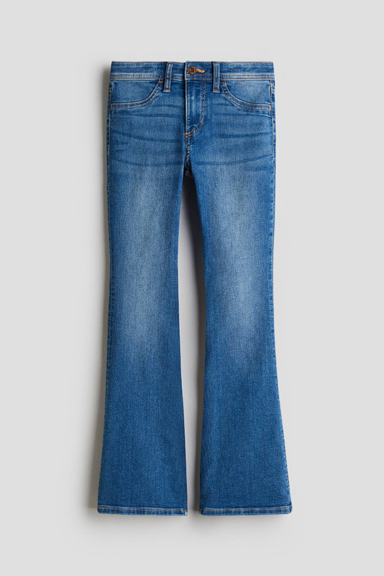 H&M Джинсы Flared Leg с заниженной талией, синий
