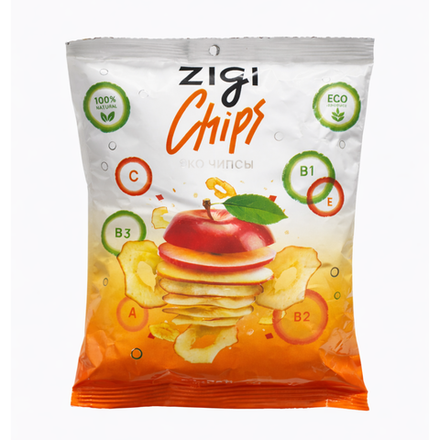 Чипсы Zigi яблочные 30 гр
