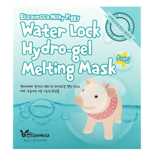 Elizavecca, Milky Piggy, гидрогелевая тающая маска для лица, 5 шт. по 30 г (1,06 унции)