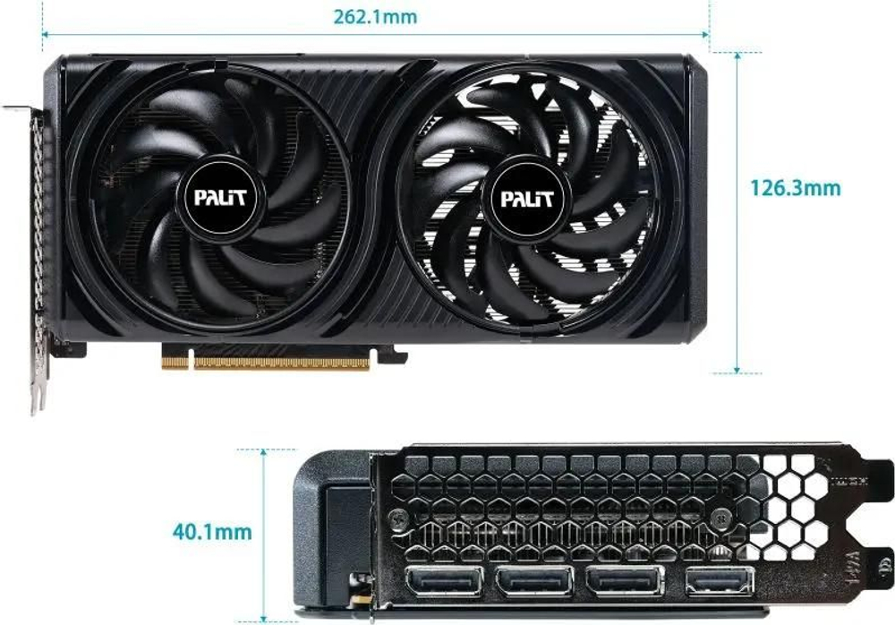 Видеокарта Palit NVIDIA  GeForce RTX 5060 PA-RTX5060 INFINITY 2 OC 8ГБ Infinity 2, GDDR7, OC,  Ret [ne75060v19p1-gb2063l]