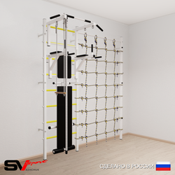 Шведская стенка Sv Sport усиленная 6860 (Турник стандарт/Брусья/Скамья/Канат/Трапеция/Канатный лаз)