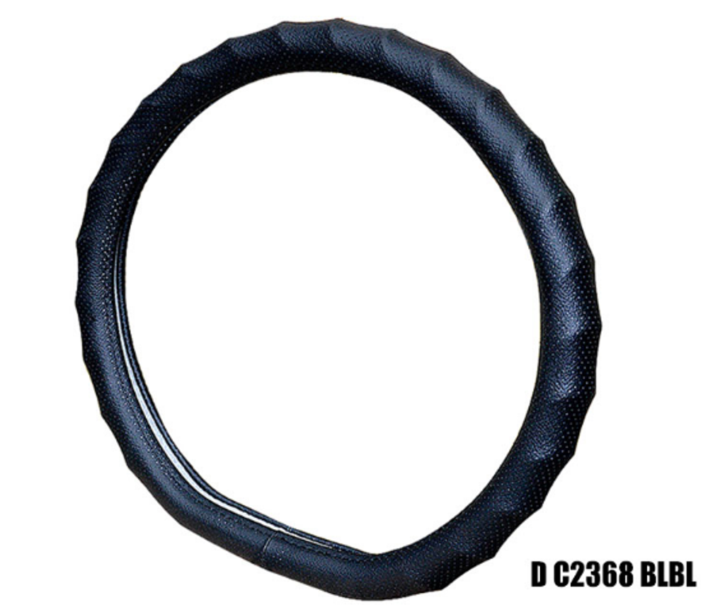 Оплетка на руль круглая Coolpart MAXIMAL ???? (38*38) черный/черный С2368-BLBL