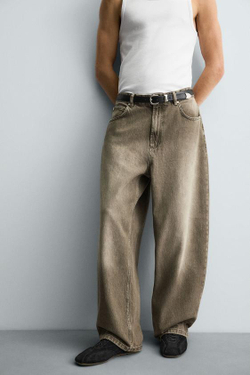 ZARA ДЖИНСЫ BAGGY FIT, ХАКИ