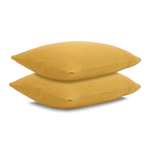 Наволочка изо льна горчичного цвета essential, 50х70 см