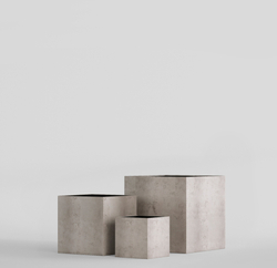 Кашпо, коллекция Concrete, форма CUBE