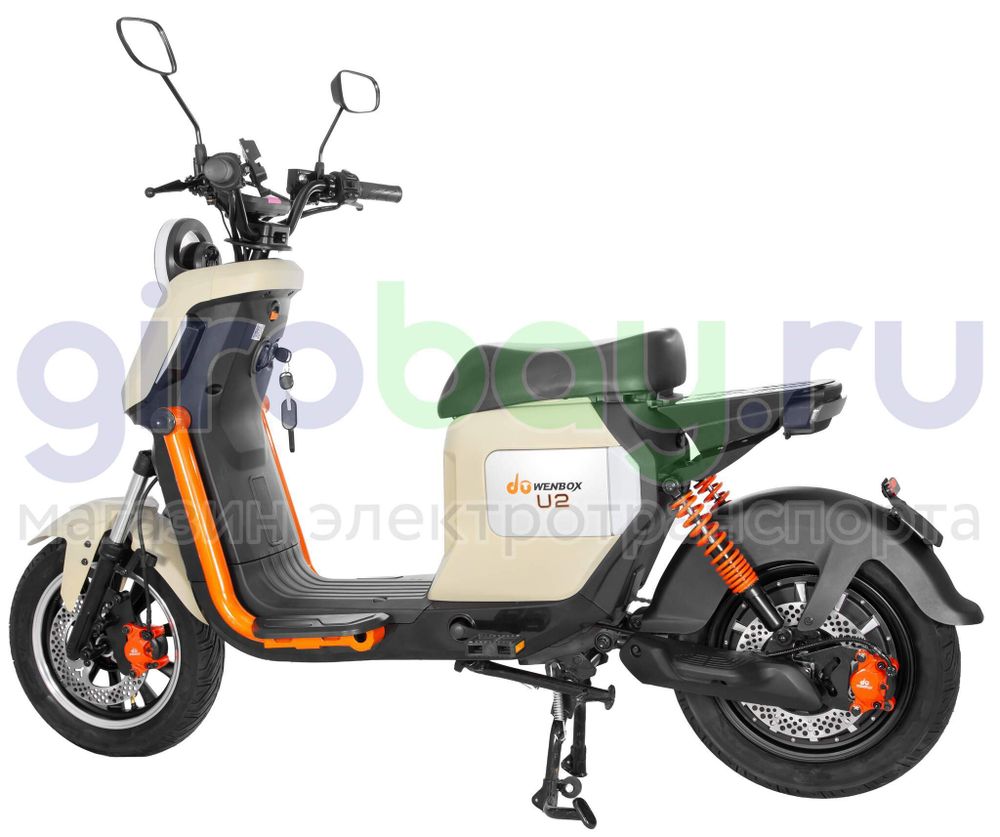 Электроскутер WENBOX U2 1500W (60V/45Ah) - Бежевый фото №6