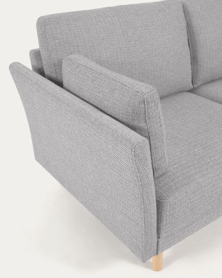 Gilma 2-местный диван светло-серого цвета с ножками в натуральной отделке 170 см.
