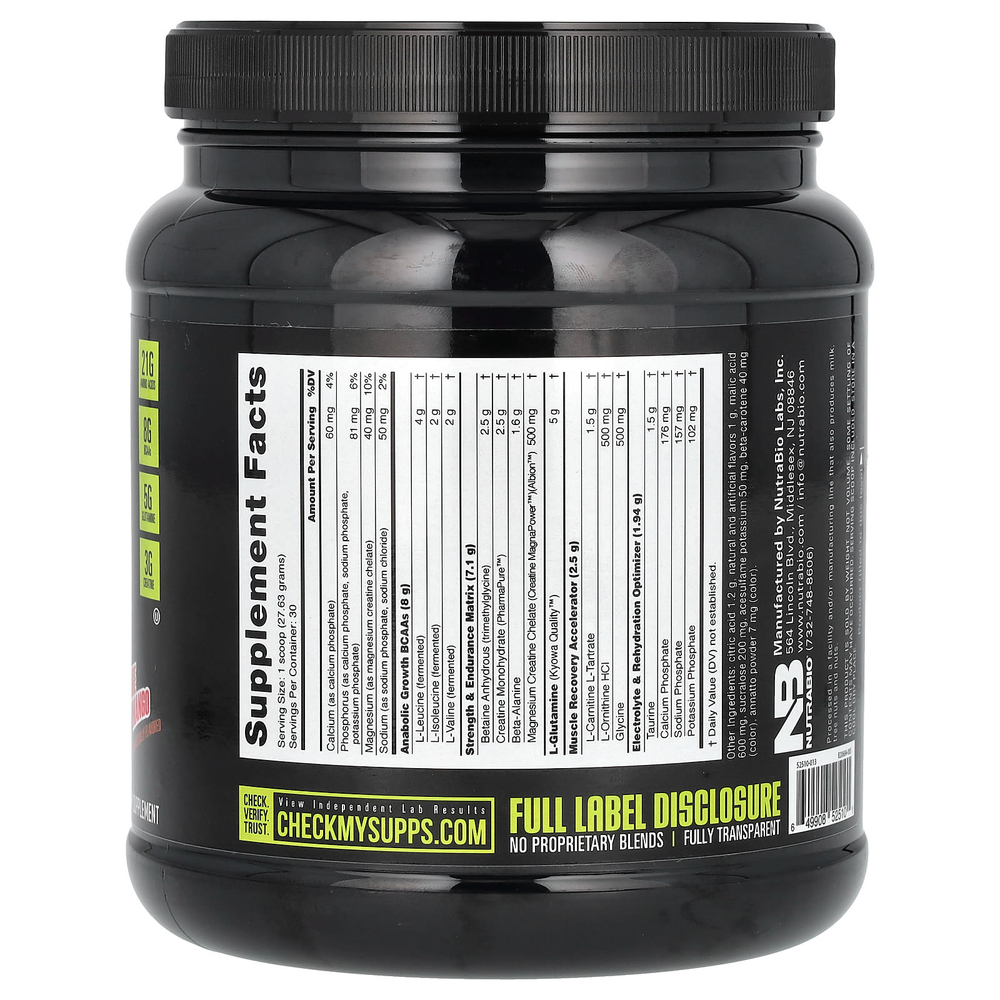 NutraBio, Reload Recovery Matrix, апельсин и манго, 829 г (1,83 фунта)