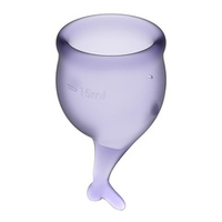 Набор фиолетовых менструальных чаш Satisfyer Feel secure Menstrual Cup