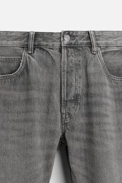 ZARA ДЖИНСЫ REGULAR FIT, СЕРЫЙ