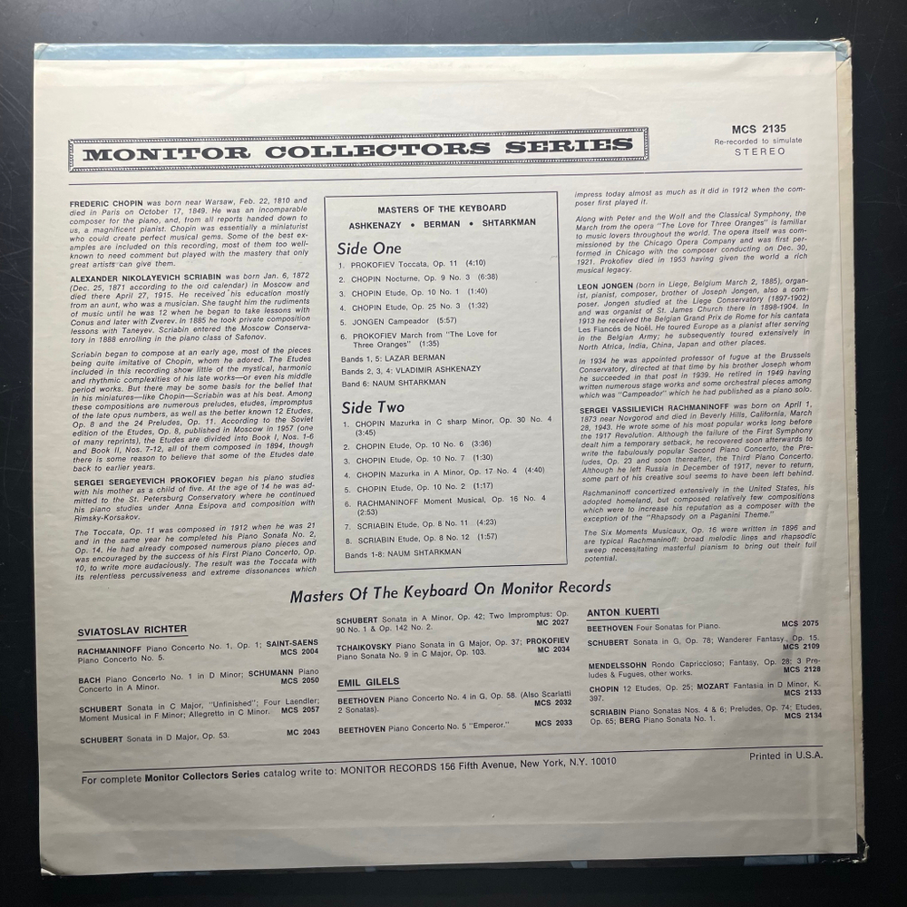 Сборник Masters Of The Keyboard (США)