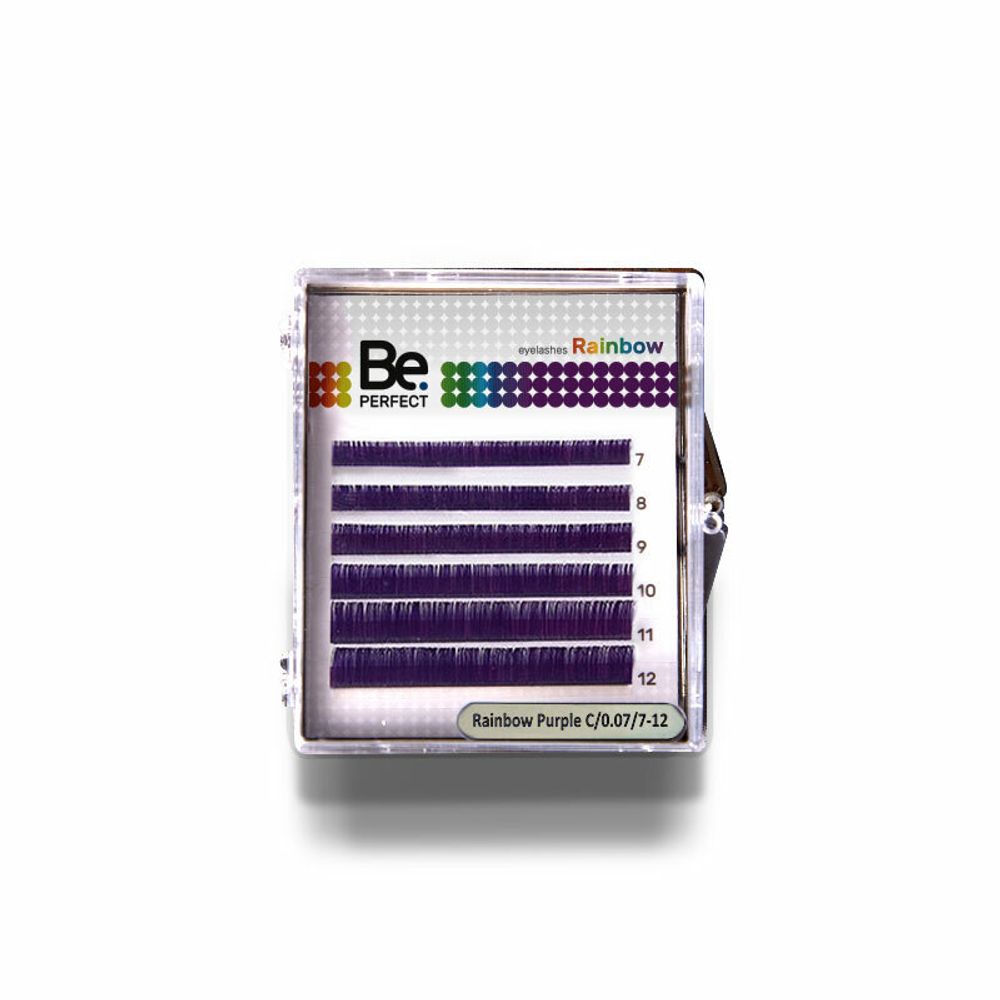 Ресницы цветные BePerfect Purple MIX 6 линий