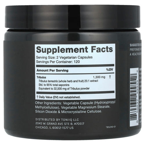 Toniiq, Якорцы, 240 капсул (650 мг в 1 капсуле)