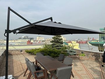 Зонт профессиональный Banana Plus 3000Х4000 черный/серый Турция