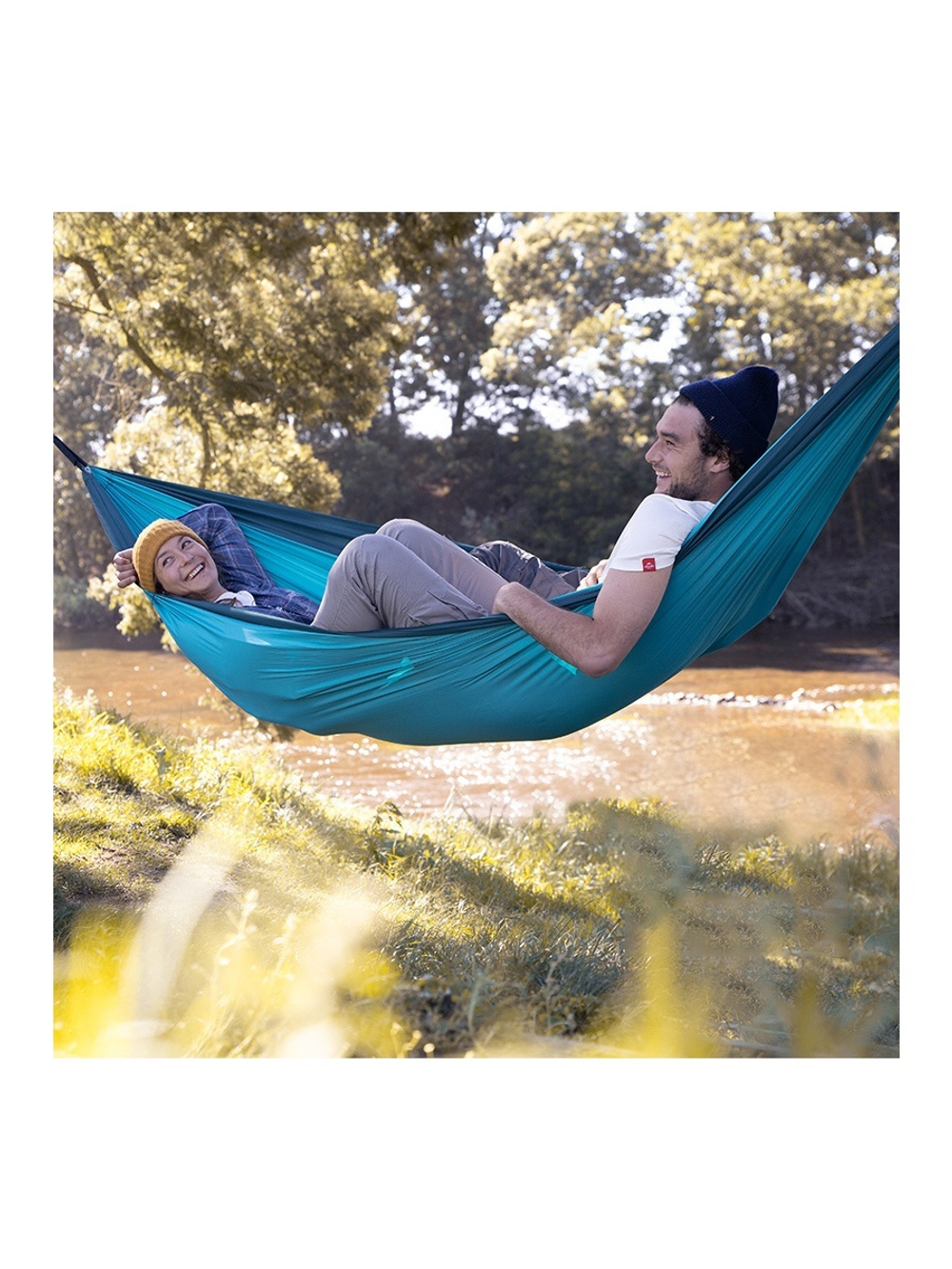 Гамак Naturehike без планок, туристический двойной, эпонж, синий