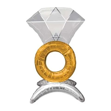 Шар Кольцо с брилиантом, под воздух, 53 см