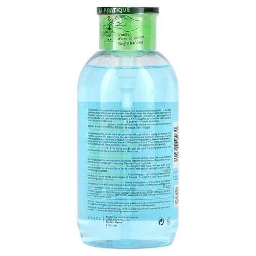 Bioderma, Sebium H2O, мицеллярная вода, для комбинированной / жирной кожи, 500 мл (16,9 жидк. унц.)