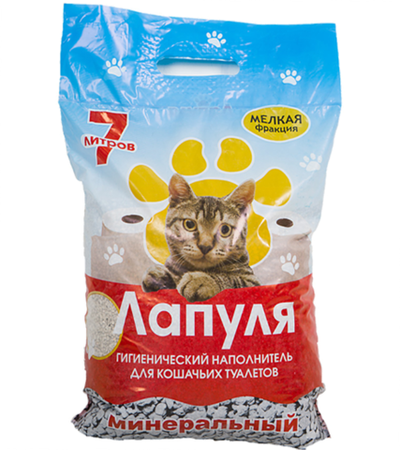 Минеральный наполнитель "Лапуля" 7л. мелкая фр.