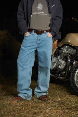 Джинсы Pastoral Wide Light denim голубые