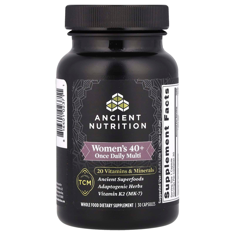 Ancient Nutrition, Мультивитамины для женщин старше 40 лет, 30 капсул