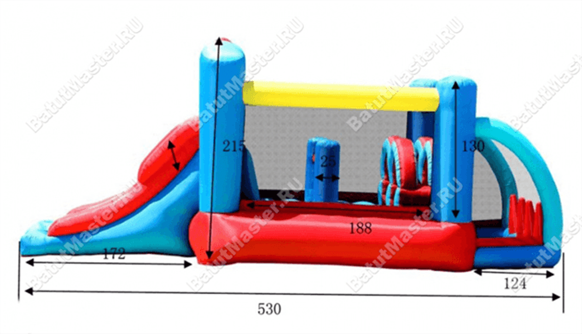 Индивидуальный подход БатутМастер к надувному аттракциону “Батутный дрифт”