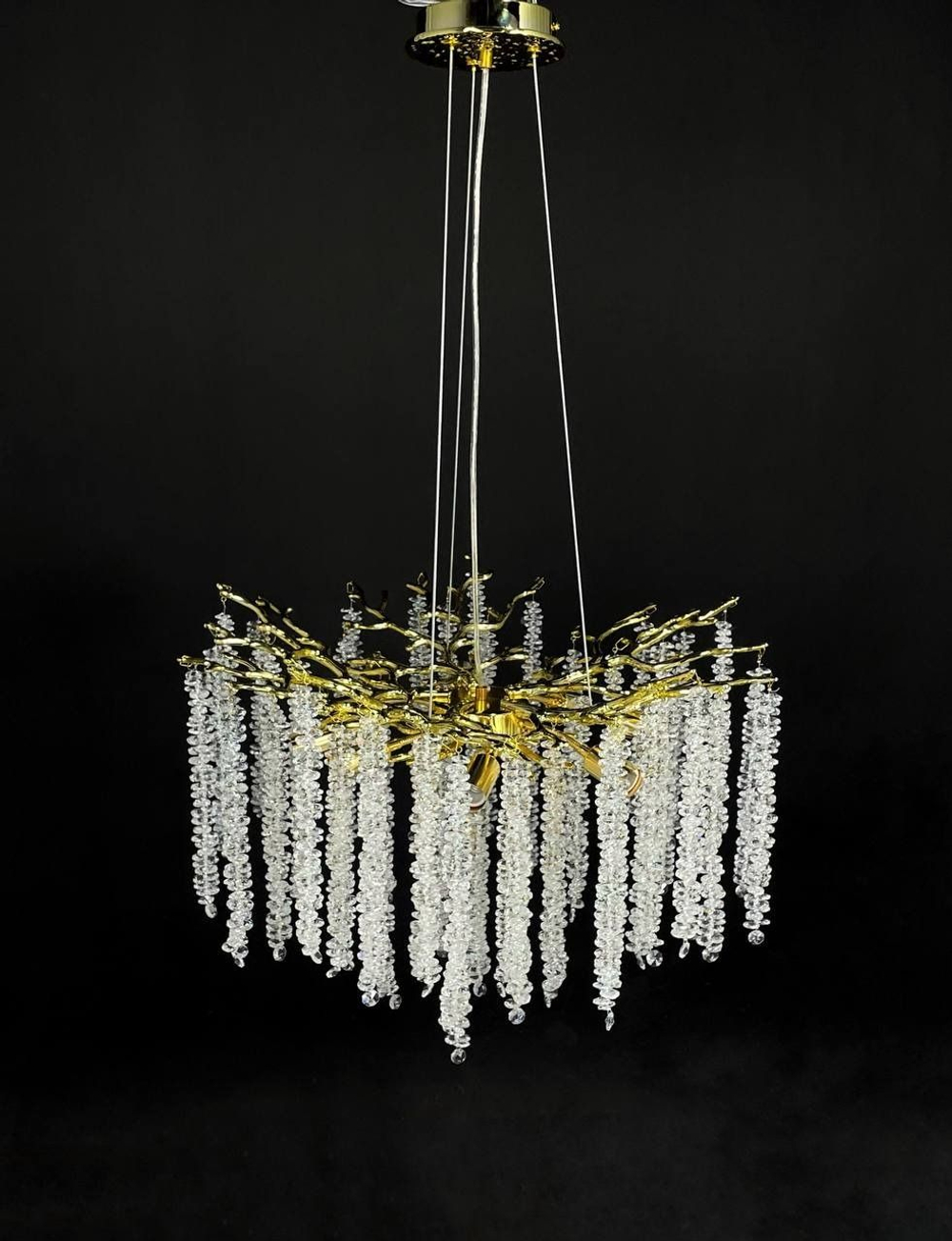 Люстра подвесная Lanbos, 8 ламп Е14, 320 Вт, до 18 кв м, золото