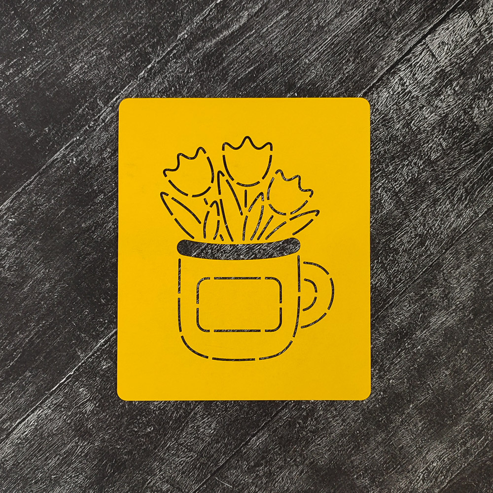 Кружка с тюльпанами №1