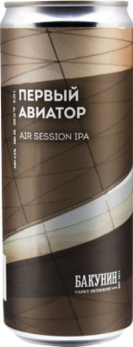 Пиво Бакунин Первый Авиатор / Bakunin First Aviator 0.33 - банка