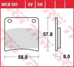 Колодки тормозные дисковые TRW MCB591