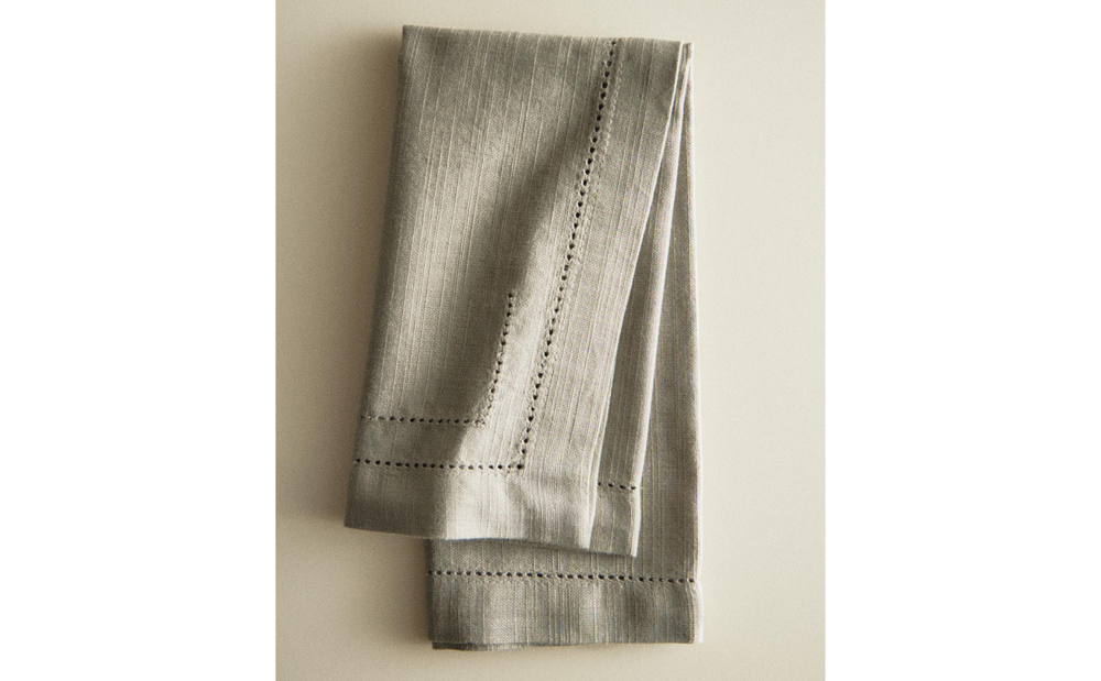 Zara Home столовая салфетка из хлопка, ажурная отделка, 45 45 см (комплект 2 шт.)