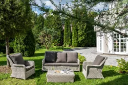 "Гляссе" лаунж-зона из искусственного ротанга, цвет бежевый