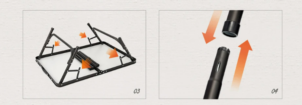Стол туристический Naturehike складной, 90х60х37 см, с разборными ножками, темно-коричневый