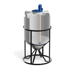 Ёмкость с пропеллерной мешалкой Полимер-Групп K 500 л. конусная (950x950x1869см;) - арт.559225