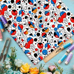 Ткань премиум сатин призрачный космос