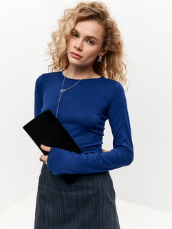 Лонгслив из вискозы Кейт в цвете электрик