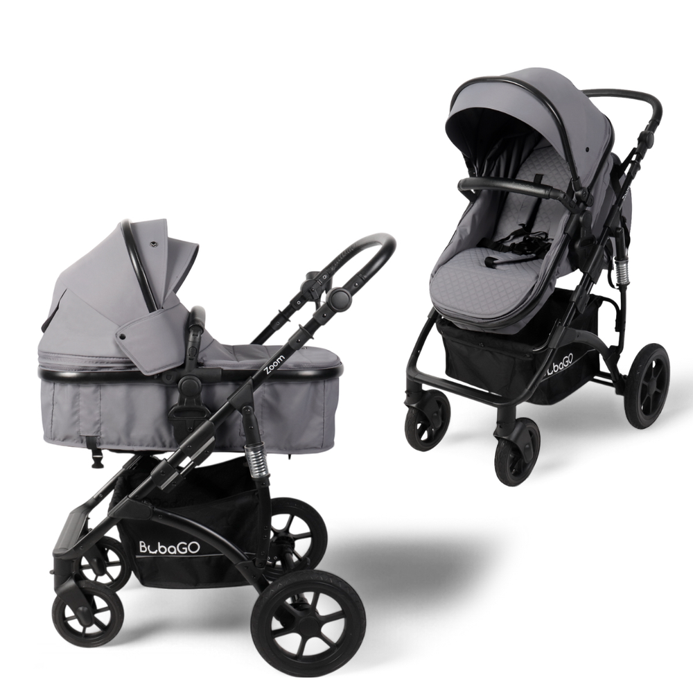 Коляска трансформер Bubago Zoom 3шт серый