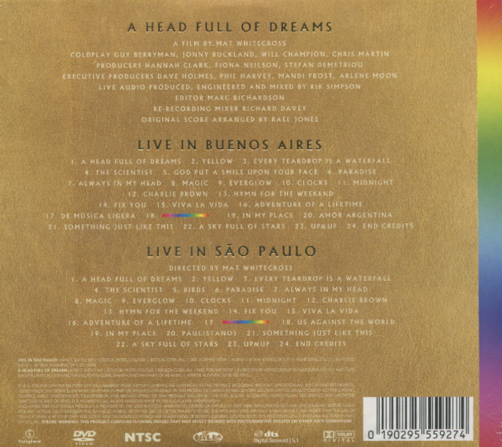 Coldplay / Live In Buenos Aires, Live In Sao Paulo, A Head Full Of Dreams (2CD+2DVD)