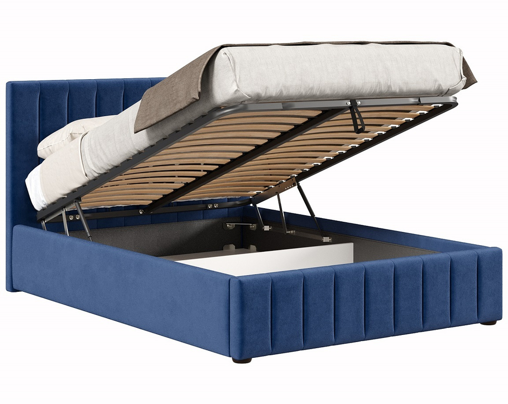 Кровать с подъёмным механизмом 1800 Верона, темно-синий