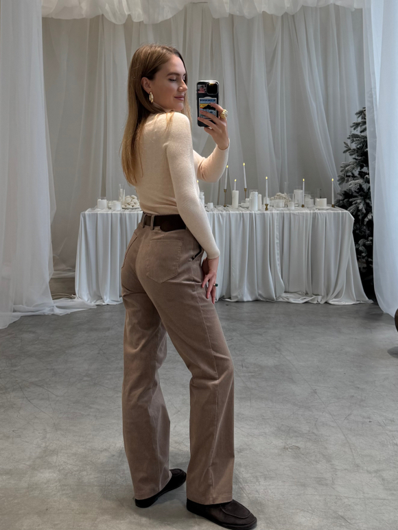 Брюки вельветовые мокко