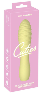 Желтый мини-вибратор Cuties - 14,2 см. (Цвет: желтый)