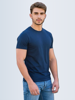 5003 Футболка мужская однотонная темно-синяя (56)