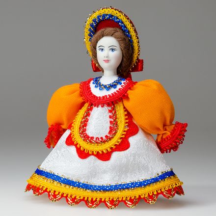 Малая подвесная кукла Дымка в переднике