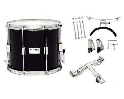 GEWA Marching Parade Drum Birch Black Chrome 14x12" маршевый парадный барабан