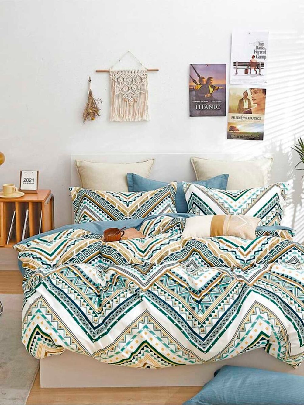 Простынь на резинке перкаль Сказка "Зигзаг" 180x200 см